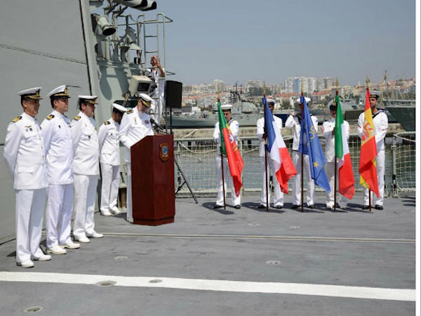 La fregata Scirocco entra a far parte del dispositivo navale European Maritime Force (EUROMARFOR)
