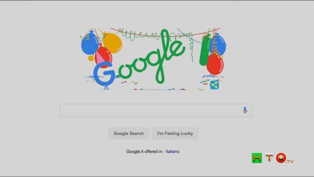 Il doodle animato di Google per il 18° compleanno del Motore di Ricerca