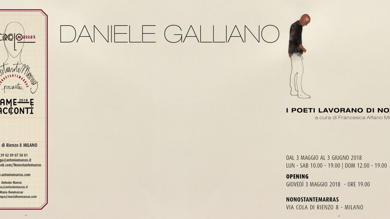 NonostanteMarras: inaugurazione mostra: “Daniele Galliano. I poeti lavorano di notte”