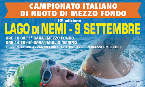 Nemi: torna il Campionato di nuoto di mezzo fondo