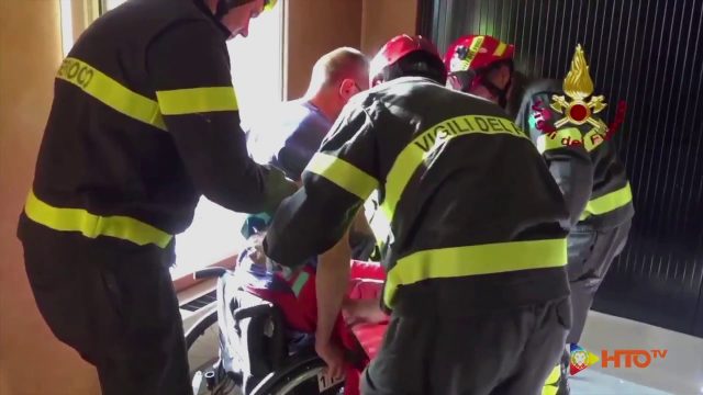 Vigili del Fuoco – Esercitazione evacuazione persona con disabilità motoria