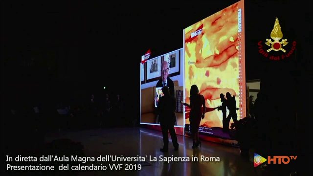 NOI VI VEDIAMO COSI’: nell’aula magna della Sapienza a Roma la presentazione del calendario dei Vigili del Fuoco 2019, con i disegni di bambini e ragazzi delle scuole.