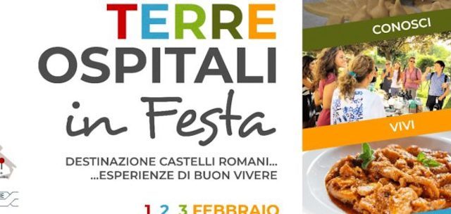 Terre Ospitali in festa dal 1°al 3 febbraio presso le Mura del Valadier a Frascati