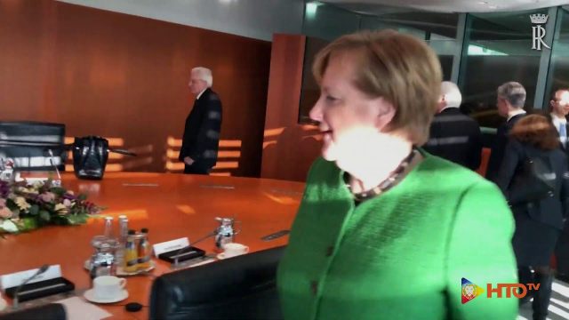 Berlino – Visita Ufficiale del Presidente della Repubblica Sergio Mattarella nella Repubblica Federale di Germania – Mattarella incontra la Cancelliera della Repubblica Federale di Germania, Angela Merkel