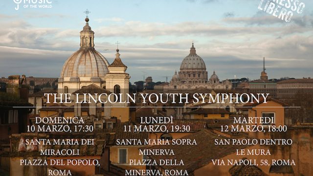 “Lincoln Youth Symphony Orchestra”: da domani i concerti degli studenti USA in tre Chiese di Roma