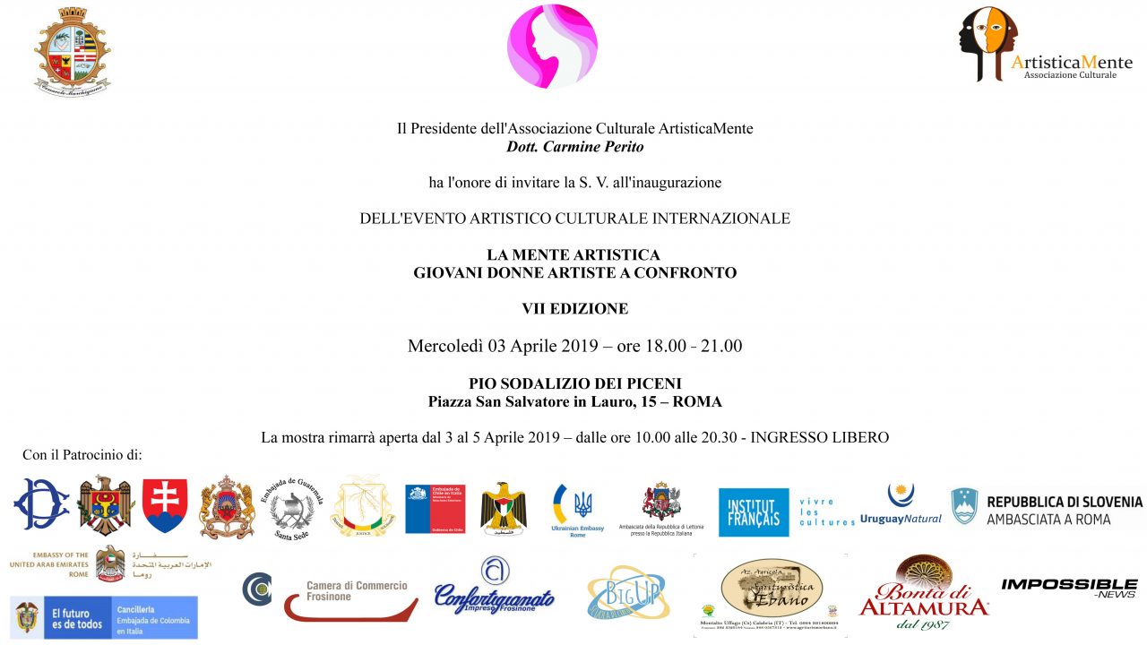 “La Mente Artistica”: la kermesse internazionale delle arti, tutta al femminile.