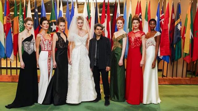 Jamal Taslaq sfila nella Coffee House di Palazzo Colonna per Mondo Solidale Onlus.