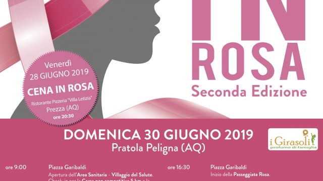 Il 30 giugno la seconda edizione di ♯PinkPratola per la prevenzione del tumore al seno