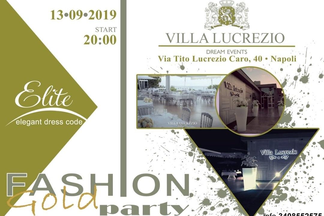 Fashion Gold Party Elite: il 13 Settembre a Villa Lucrezio