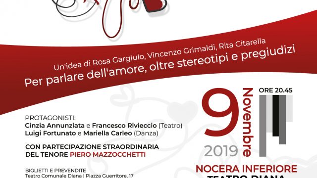 Teatro: il 9 Novembre al Teatro Diana di Nocera Inferiore andrà in scena la prima nazionale di “Intrecci d’amore” con Piero Mazzocchetti, Francesco Rivieccio, Cinzia Annunziata, Luigi Fortunato e Mariella Carleo