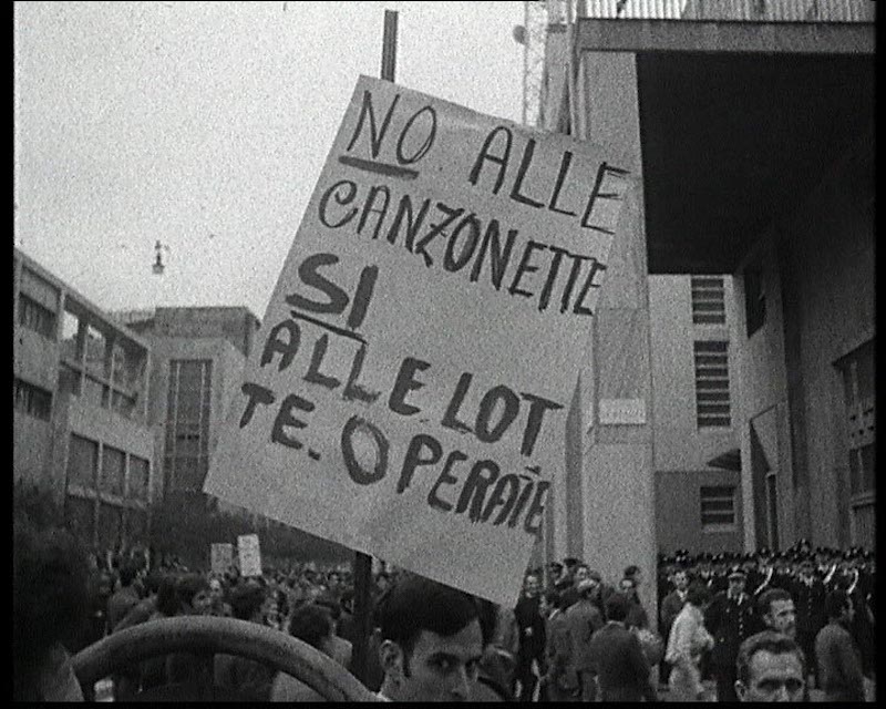 Le lotte e l‘utopia: 1969/70: l’evento speciale “Contratto” di Gregoretti al Cinema Farnese l’8 novembre