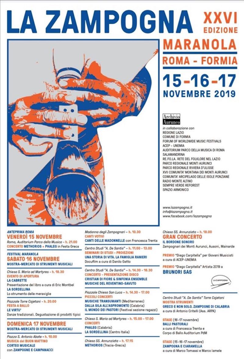 “La Zampogna – Festival di Musica e Cultura Tradizionale”: premio Diego Carpitella a Brunori sas