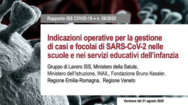 Scuola: pubblicate le indicazioni operative per la gestione dei casi e focolai di SARS-CoV-2