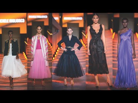 Lo stilista Michele Miglionico presenta la sua capsule collection s/s 2021 alla seconda edizione dell’Evening Dresses Show nella Stazione Marittima Zaha Hadid di Salerno – La Sfilata