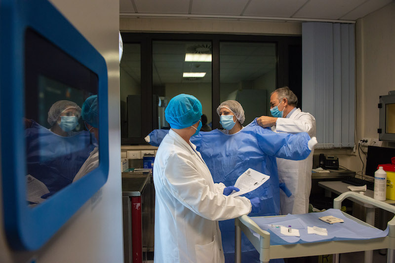 VAX DAY:  Preparazione delle dosi del vaccino della Pfizer/BioNTech ed i primi ad essere vaccinati contro il Covid-19 all’Ospedale Lazzaro Spallanzani di Roma