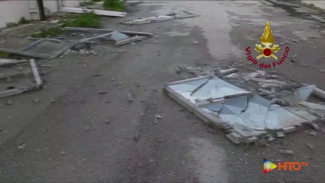 Vigili del Fuoco – Sassari, Ingenti i danni provocati dal forte vento all’Ospedale San Camillo