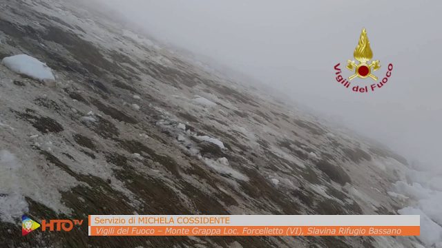 Vigili del Fuoco – Monte Grappa Loc. Forcelletto (VI), Grossa slavina si distacca in prossimità del Rifugio Bassano: Le squadre dei VVF di Vicenza, Treviso e Belluno al lavoro per escludere vittime