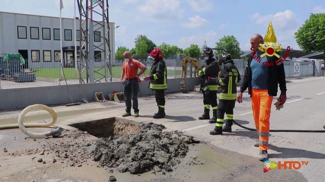 Vigili del fuoco – Orgiano (VI), Rottura di una tubazione di media pressione del gas metano