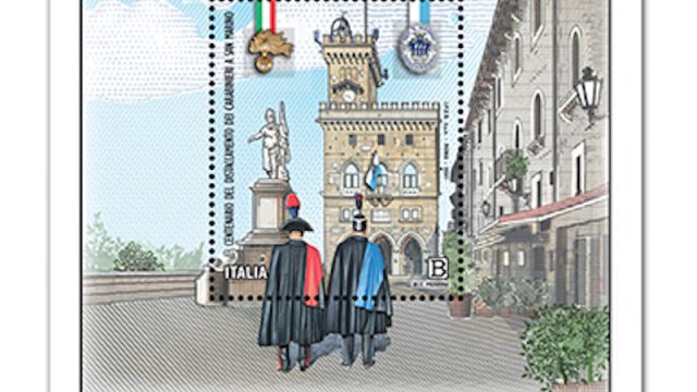 Filatelia – Emissione francobollo celebrativo del distaccamento dei Carabinieri a San Marino