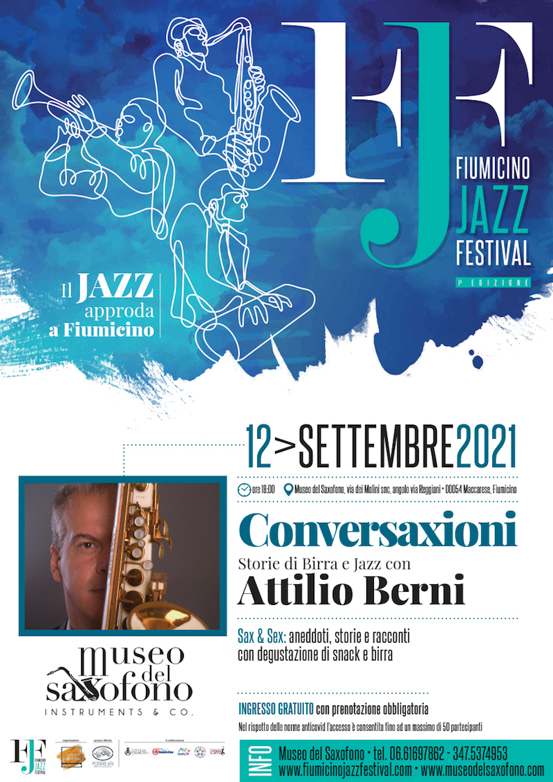 FIUMICINO JAZZ FESTIVAL: Birrificio agricolo Podere 676, Michael Rosen Harmonic Quartet, Attilio Berni Sax&Sex (10-11-12 settembre)