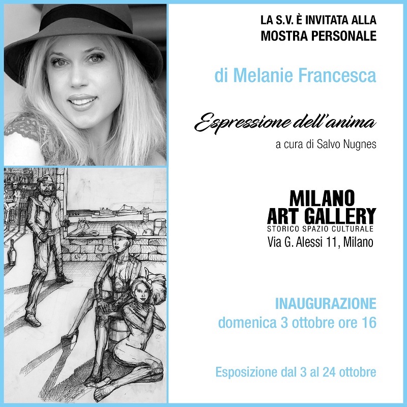 Espressione dell’anima: La personale di Melanie Francesca alla Milano Art Gallery dal 3 al 24 ottobre 2021