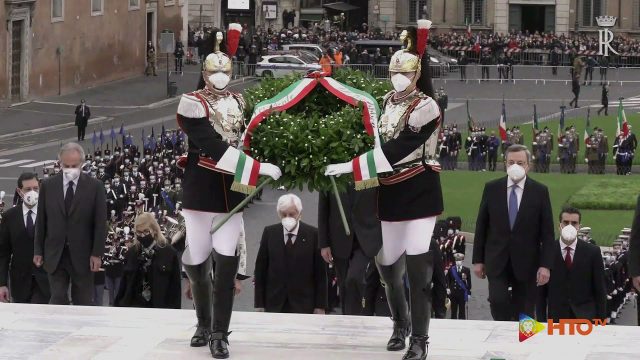 Centenario del Milite Ignoto – Il Presidente Mattarella depone una corona d’alloro sulla Tomba del Milite Ignoto all’Altare della Patria