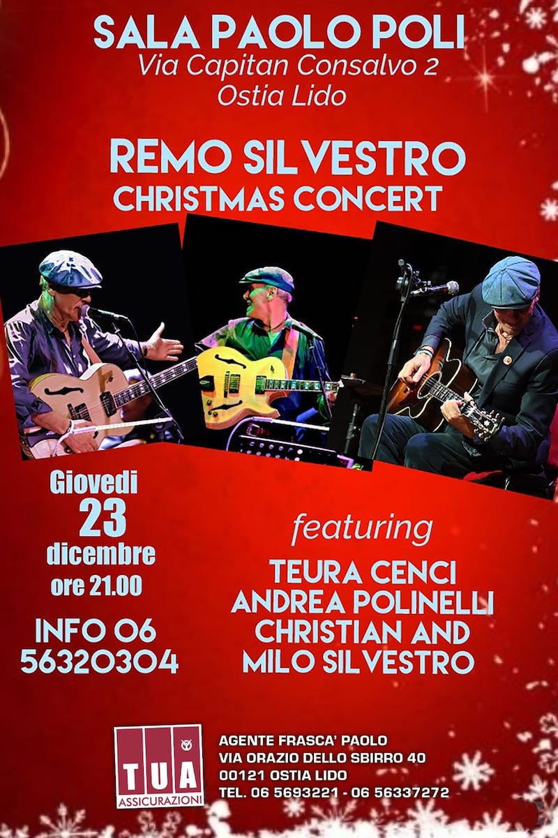 Concerto di Natale con Remo Silvestro – Questa sera al Teatro Paolo Poli di Ostia