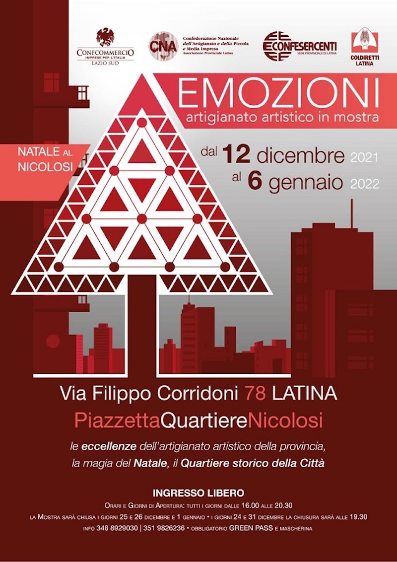 Le creazioni di Lisa Tibaldi a “EMOZIONI Natale al Nicolosi” di Latina – Spazio Espositivo Nicolosi fino al 6 gennaio 2022