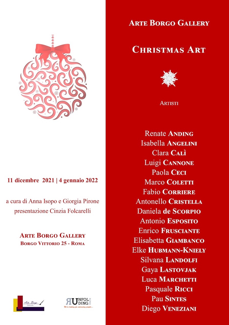 La collettiva CHRISTMAS ART ad Arte Borgo Gallery a Roma 11 dicembre 2021 – 4 gennaio 2022