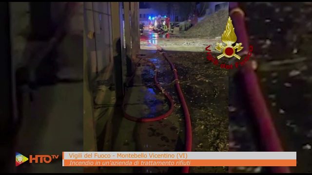 Vigili del Fuoco – Montebello Vicentino (VI), Incendio all’azienda Futura che si occupa di trattamento rifiuti