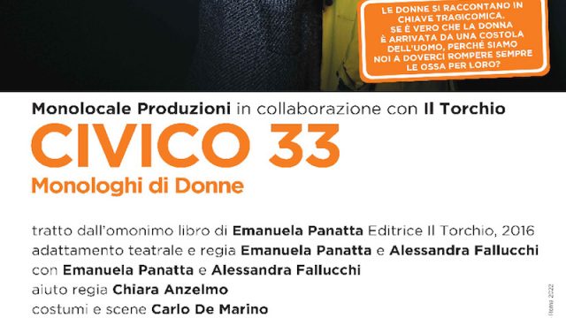 CIVICO 33 Monologhi di Donne – Lo spettacolo sull’universo tragicomico femminile al Teatro Tor Bella Monaca