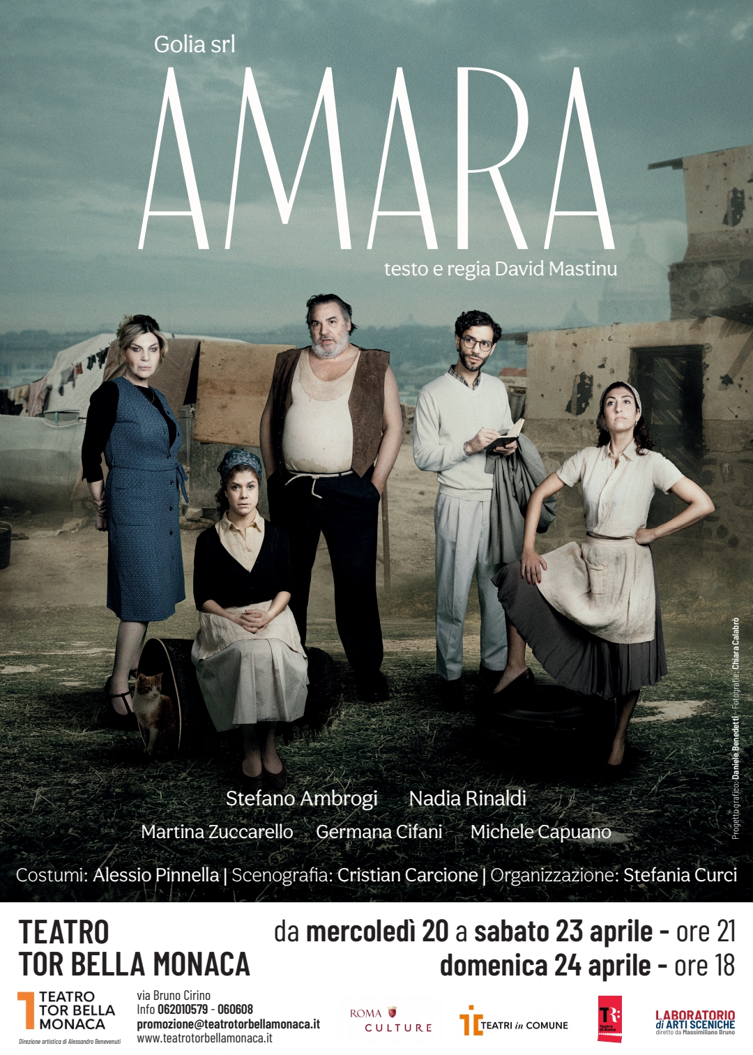 “AMARA” di David Mastinu dal 20 al 24 Aprile al Teatro Tor Bella Monaca di Roma