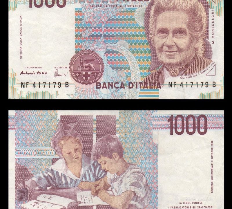 Il 6 maggio di 70 anni fa moriva, a Noordwijk (NL), Maria Montessori, l’unica donna italiana a cui e stata dedicata una banconota