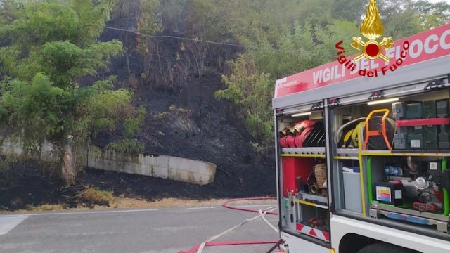 Montegrotto Terme Loc. Turri – Incendio di una porzione di bosco in via Cataio