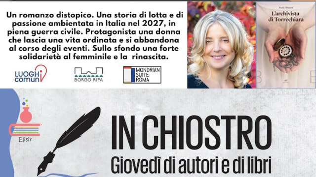 Minussi e Tedeschi approdano a Borgo Ripa: Altra doppietta di scrittori imperdibili domani sera, nella seconda giornata di  “In-Chiostro, giovedì di autori e di libri”