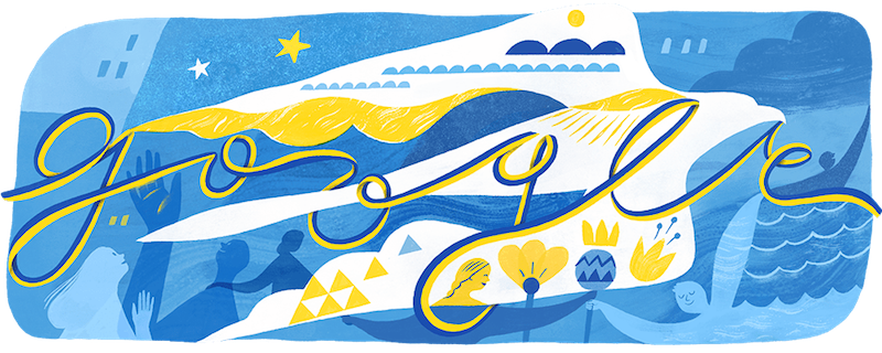 August 24 – Google’s doodle for Ukraine Independence Day 2022 – 24 серпня – дудл Google до Дня Незалежності України 2022