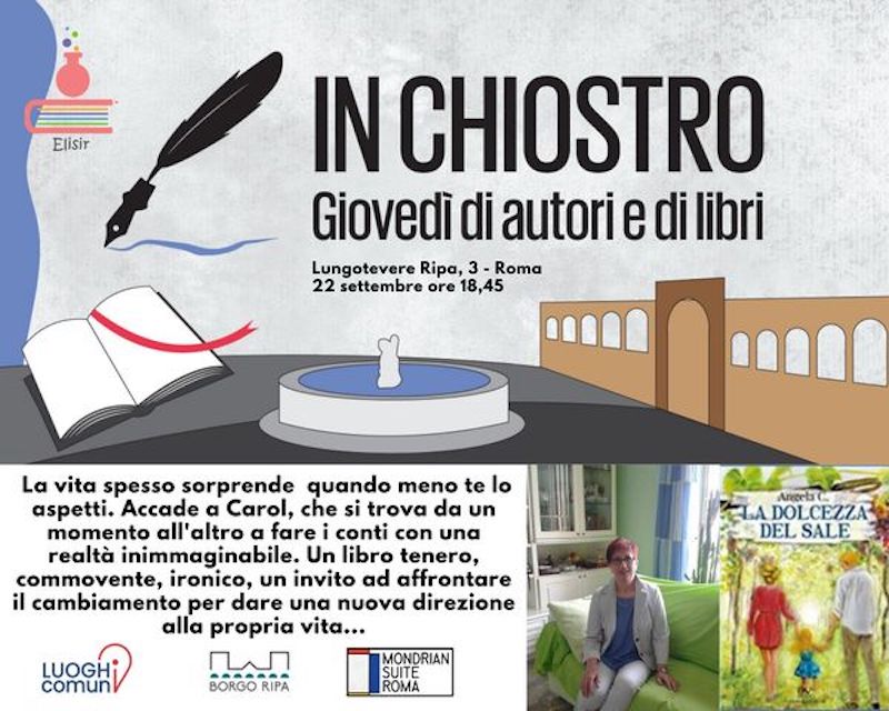 Penultimo appuntamento con In-Chiostro – Giovedì a Borgo Ripa in scena i libri di Angela Casalanguida e Gianluca Grossi