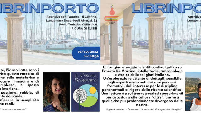 Elisir presenta “LibrInporto” – Inaugura domani pomeriggio al porto di Ostia, la rassegna letteraria che chiude in bellezza l’estate culturale
