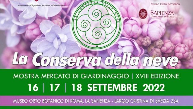 La Conserva della neve – dal 16 al 18 Settembre al Museo Orto Botanico di Roma
