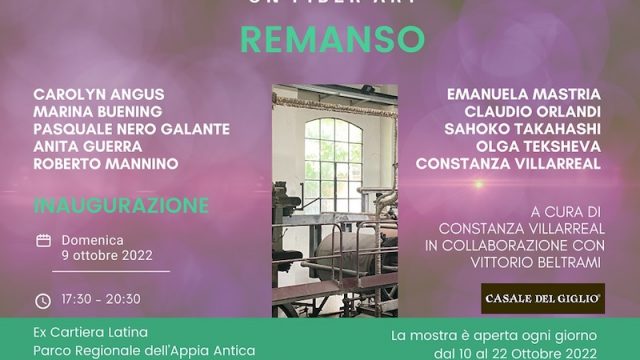 Remanso dieci prospettive sulla Fiber Art all’ex Cartiera Latina