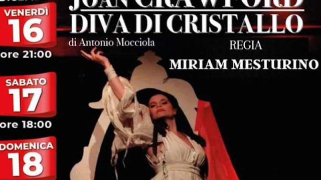 Al Teatro Fellini di Catania Jessica Ferro in Joan Crawford Diva di Cristallo
