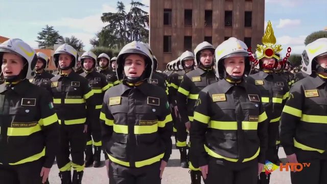 Roma Capannelle – Cerimonia del giuramento di 1000 Allievi Vigili del Fuoco nelle Scuole Centrali Antincendio