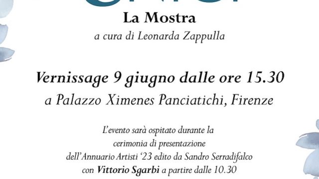 A Firenze la collettiva Unici e la presentazione dell’Annuario Artisti 2023 edito da Sandro Serradifalco