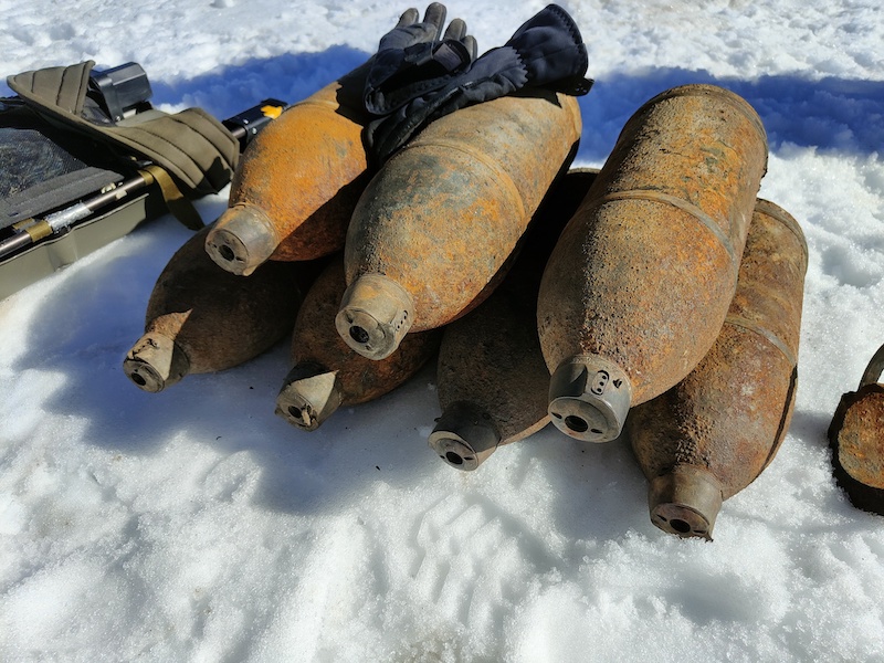  Gli artificieri dell’Esercito hanno recuperato ordigni bellici della 1^ Guerra Mondiale, riaffiorati causa dello scioglimento dei ghiacciai 
