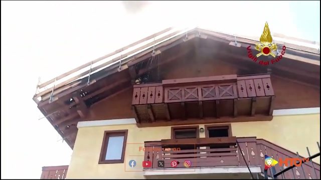 Asiago (VI) – Incendio del tetto ventilato di un’abitazione di 4 appartamenti