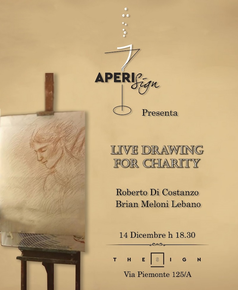 Roberto Di Costanzo Live Drawing for Charity al Thesign il 14 dicembre dalle ore 18.30