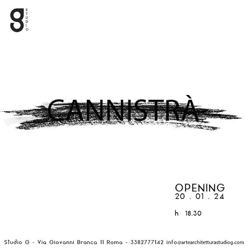 Alessandro Cannistrà a StudioG – Roma, 20 gennaio – 19 maggio 2024