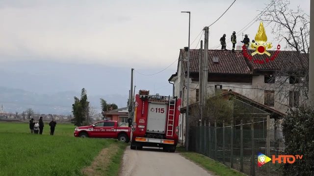 Sandrigo (VI) – Incendio di una canna fumaria di due abitazioni affiancate