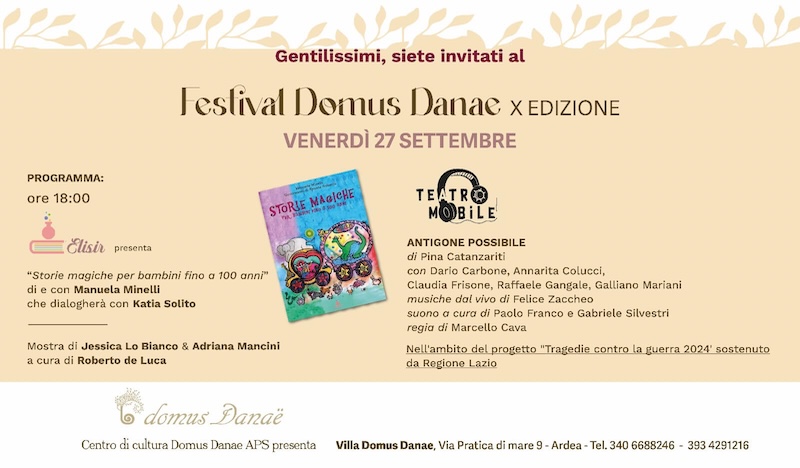 Storie magiche per bambini fino a 100 anni: Elisir presenta libro e autrice venerdì sera nel parco della Domus Danae di Ardea