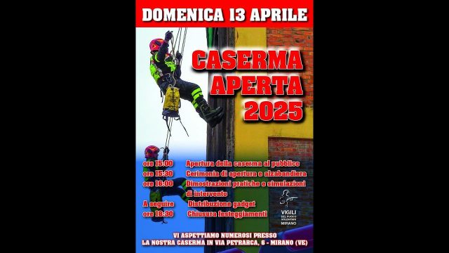 Vigili del fuoco volontari di Mirano (VE) – Manifestazione Caserma aperta 2025